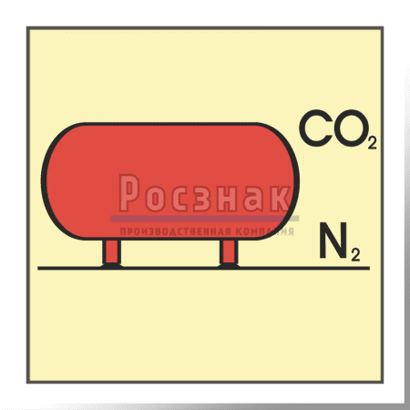 Знак IMO3.75ФС Цистерна установки пожаротушения СО2/N2